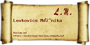 Levkovics Mónika névjegykártya